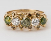 14 KARAT YELLOW GOLD DIAMOND R