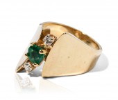 14 KARAT YELLOW GOLD, DIAMOND,