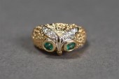 14-KARAT YELLOW-GOLD, EMERALD