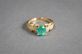 14-KARAT YELLOW-GOLD, EMERALD