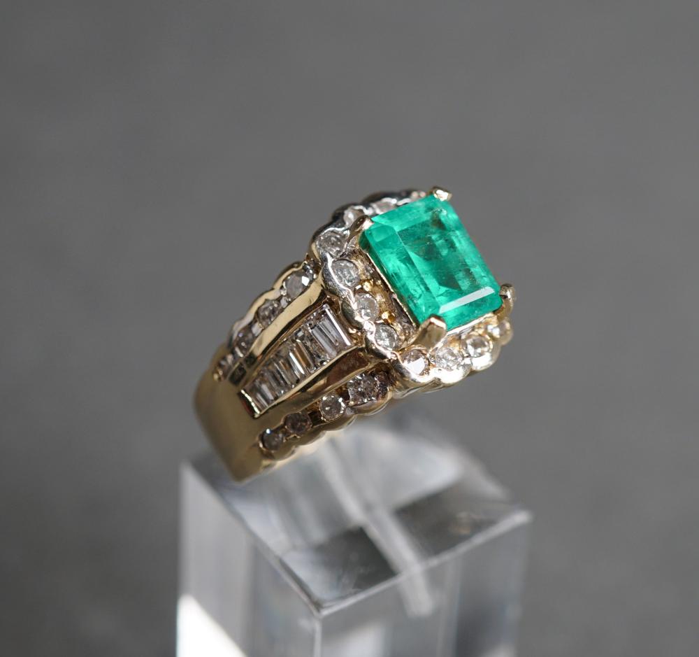 14-KARAT YELLOW-GOLD, EMERALD AND