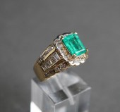 14-KARAT YELLOW-GOLD, EMERALD
