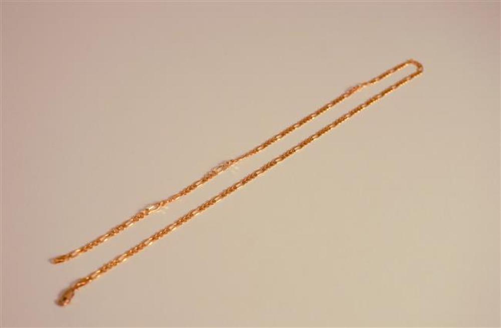 14 KARAT YELLOW GOLD FIGARO LINK
