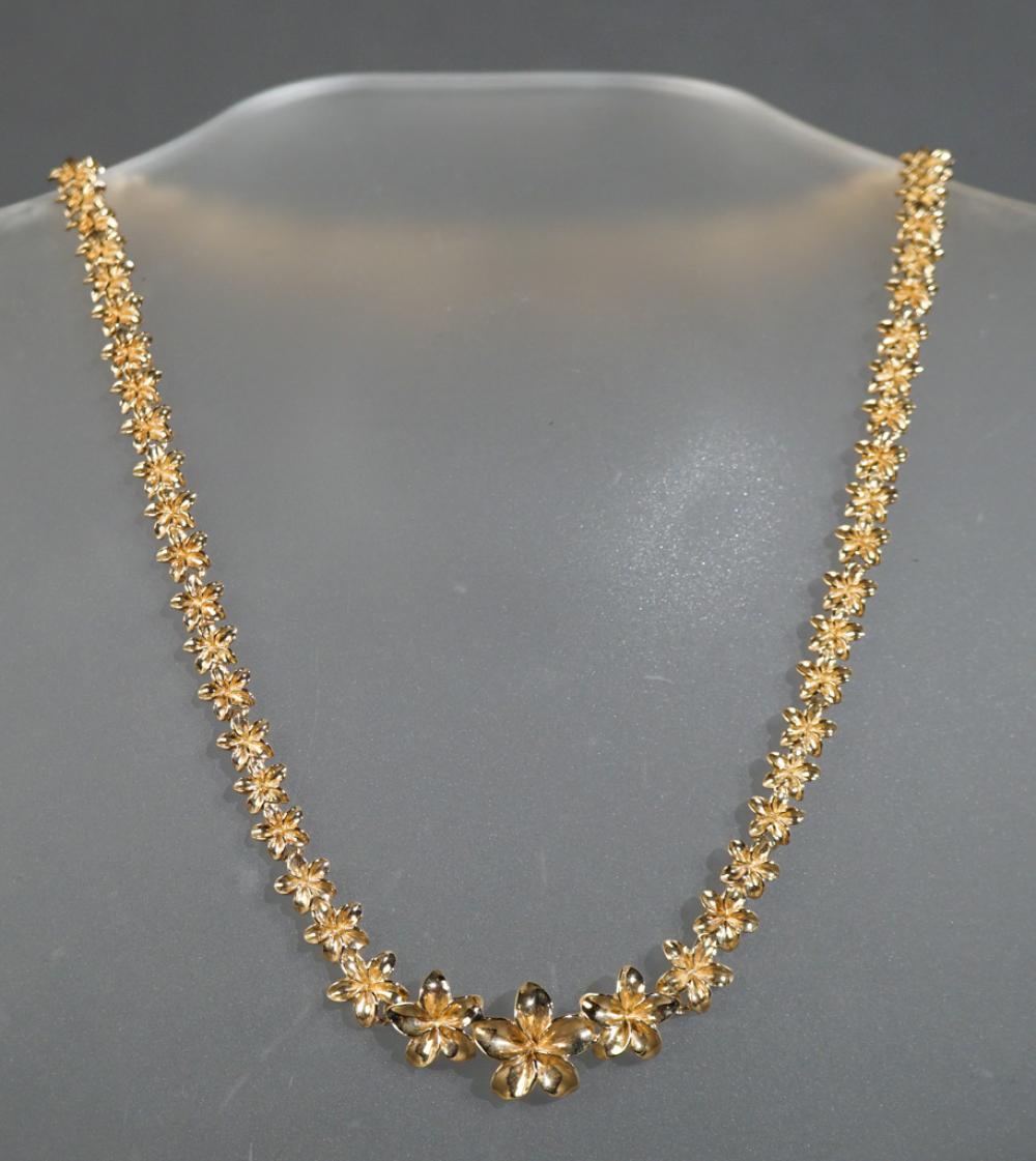 14-KARAT YELLOW-GOLD FLOWER