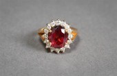 14-KARAT YELLOW-GOLD, GARNET A