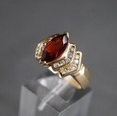 14-KARAT YELLOW-GOLD, GARNET A