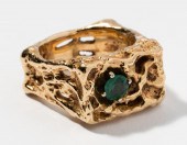 14 KARAT YELLOW GOLD GREEN DOU