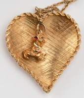 14 KARAT YELLOW GOLD HEART PEN