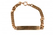 14 KARAT YELLOW GOLD ID BRACEL