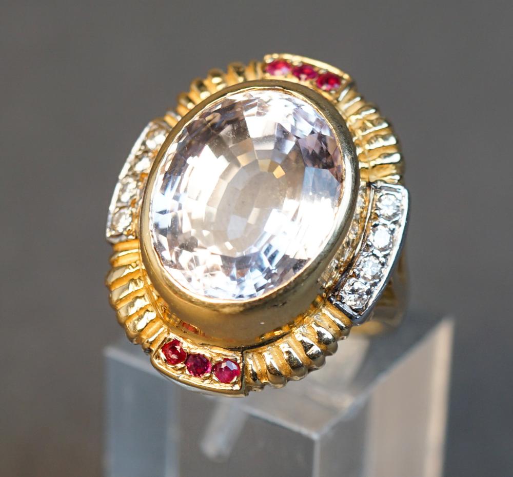 14-KARAT YELLOW-GOLD, KUNZITE