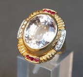 14-KARAT YELLOW-GOLD, KUNZITE