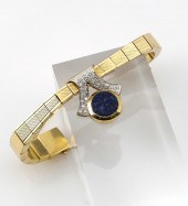 14-KARAT YELLOW-GOLD, LAPIS LA