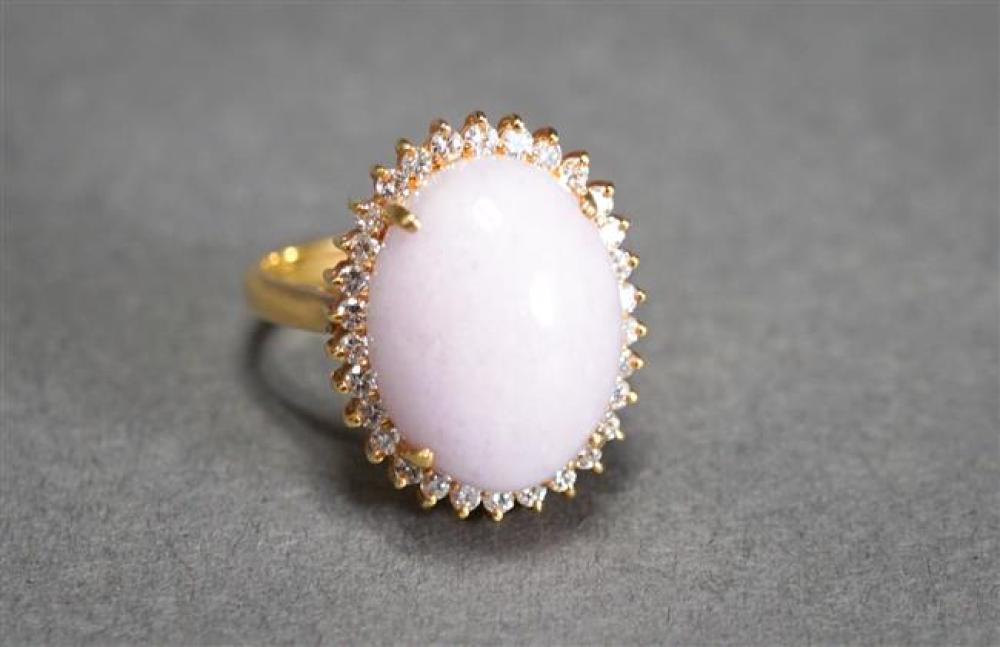 14-KARAT YELLOW-GOLD, LAVENDAR JADE