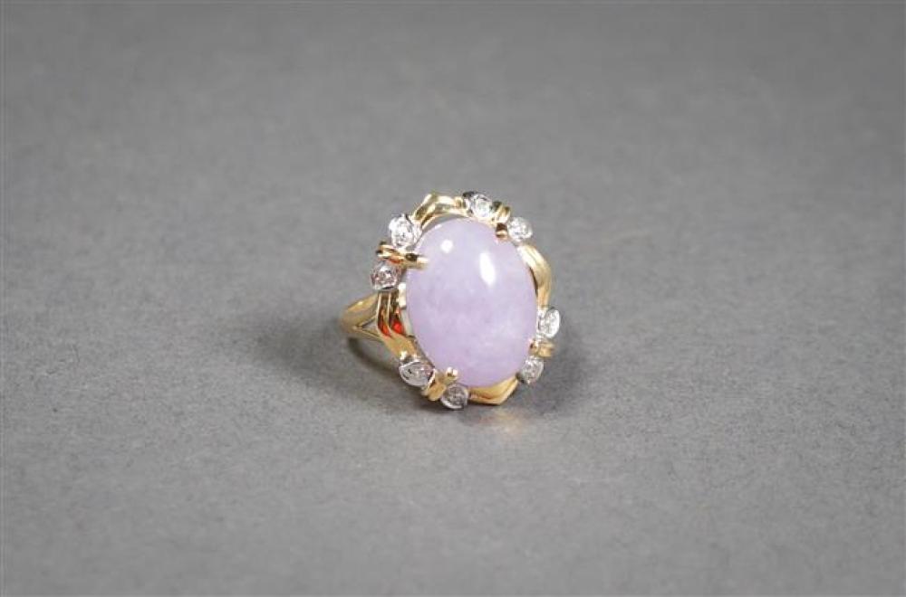 14-KARAT YELLOW-GOLD, LAVENDAR JADE