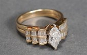 14 KARAT YELLOW GOLD MARQUISE