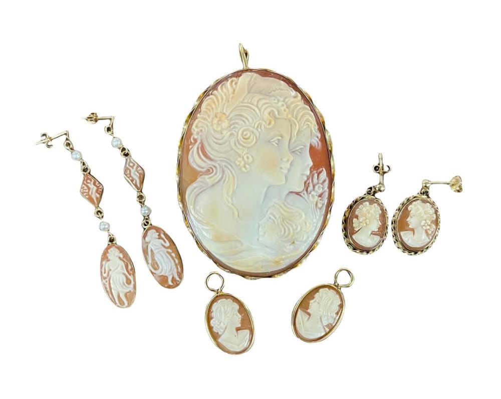 14-KARAT YELLOW-GOLD MOUNTED
