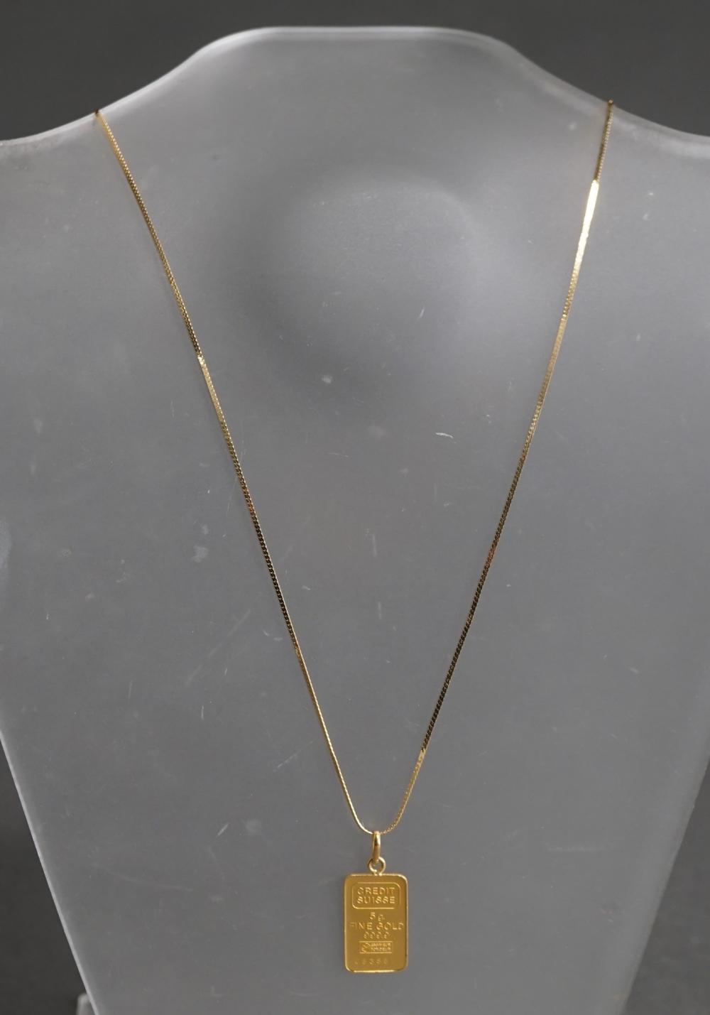 14-KARAT YELLOW-GOLD NECKLACE WITHA