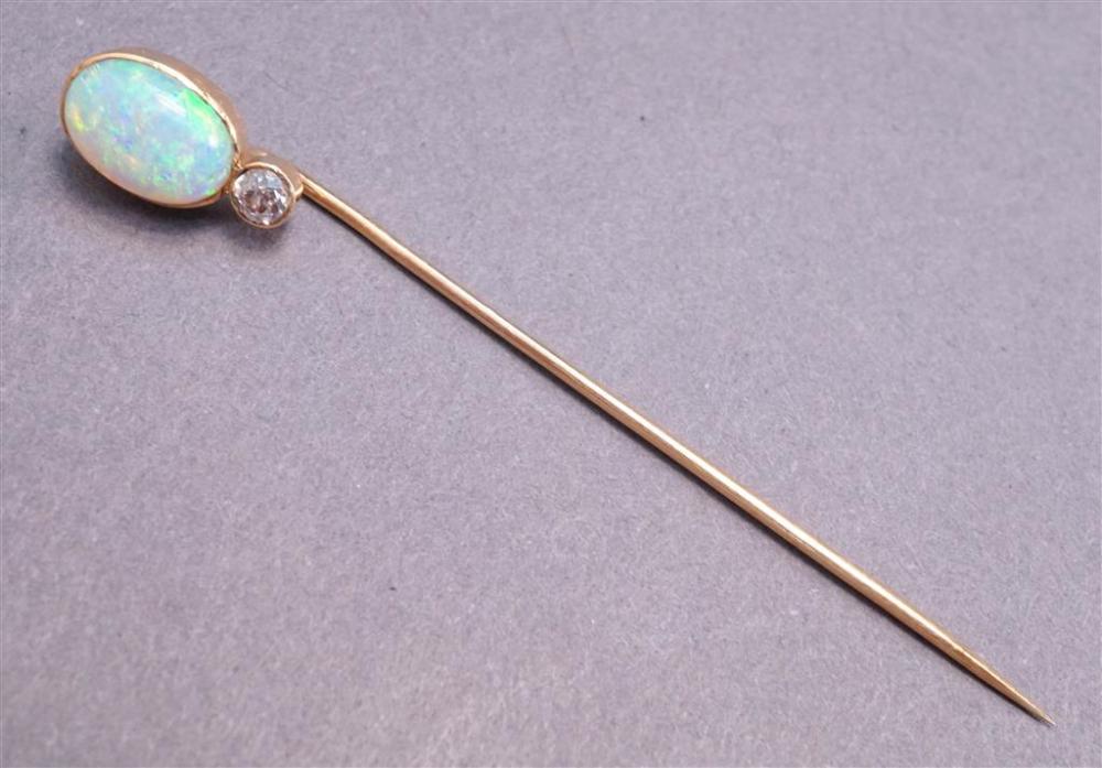 14-KARAT YELLOW-GOLD OPAL AND