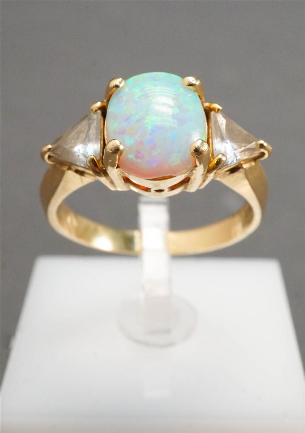 14-KARAT YELLOW-GOLD, OPAL AND