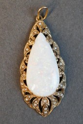 14-KARAT YELLOW-GOLD, OPAL AND
