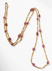 14 KARAT YELLOW GOLD, PEARL AN