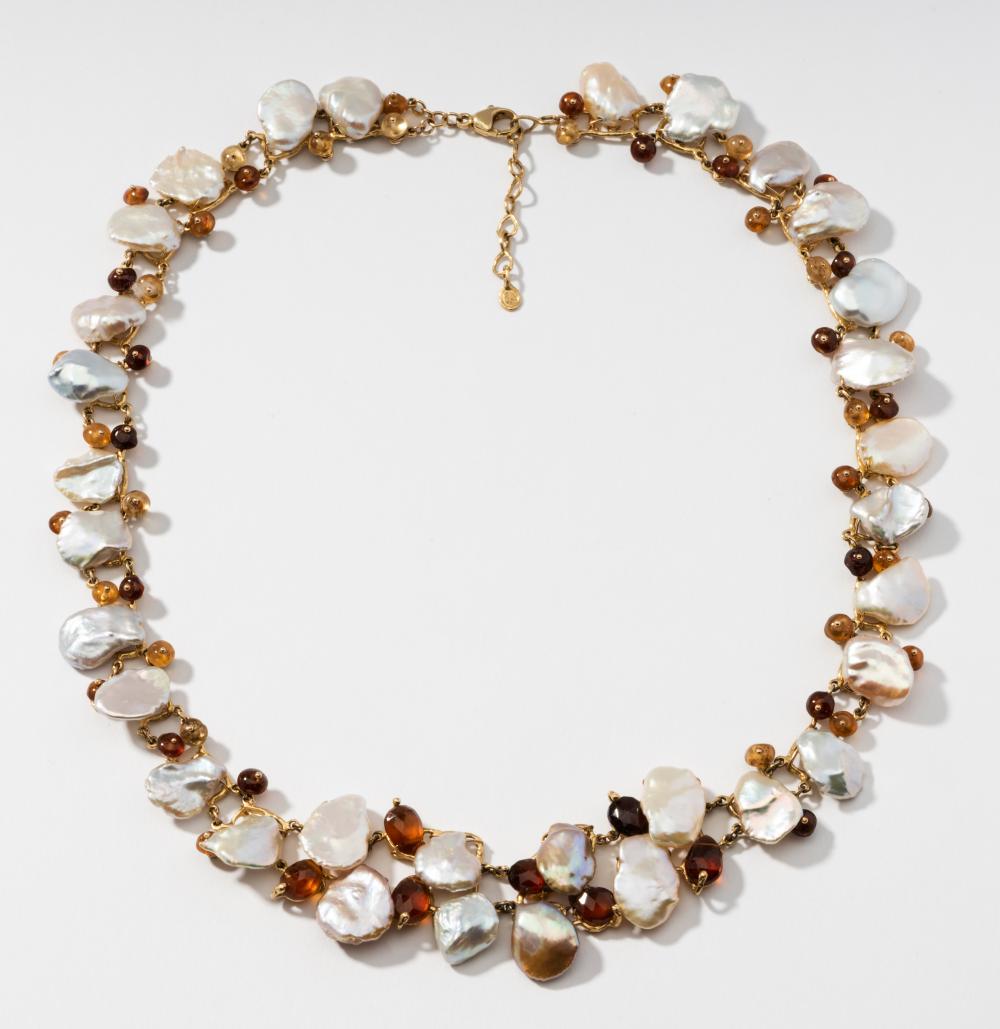 14 KARAT YELLOW GOLD, PEARL AND