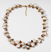 14 KARAT YELLOW GOLD, PEARL AN