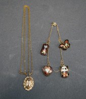 14-KARAT YELLOW-GOLD, PEARL AN