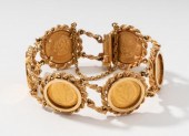 14 KARAT YELLOW GOLD PESO BRAC