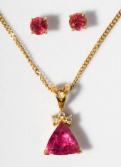 14 KARAT YELLOW GOLD, PINK TOU