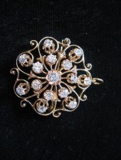 14 karat yellow gold "pinwheel