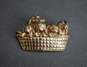14-KARAT YELLOW-GOLD 'PUPPIES