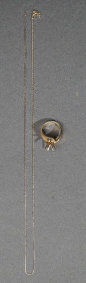 14-KARAT YELLOW-GOLD RING SETT