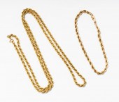14 KARAT YELLOW GOLD ROPE CHAI