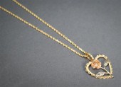 14 KARAT YELLOW GOLD 'ROSE' PE
