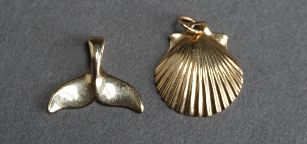 14-KARAT YELLOW-GOLD SEASHELL AND
