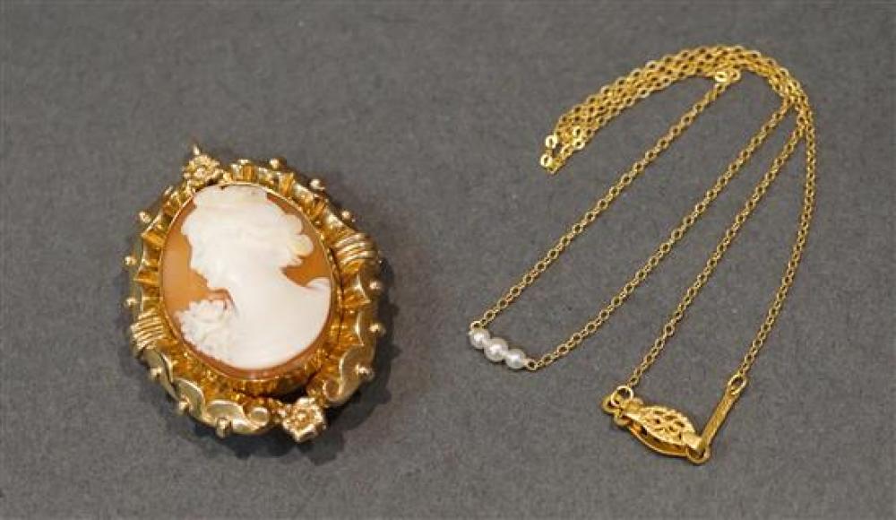 14 KARAT YELLOW GOLD SEED PEARL