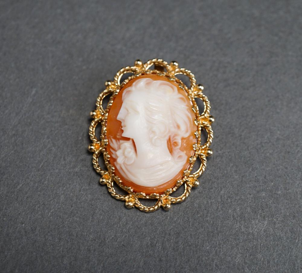 14-KARAT YELLOW-GOLD SHELL CAMEO