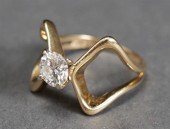 14-KARAT YELLOW-GOLD SOLITAIRE