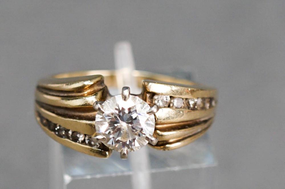 14-KARAT YELLOW-GOLD SOLITAIRE