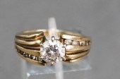 14-KARAT YELLOW-GOLD SOLITAIRE