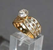 14-KARAT YELLOW-GOLD SOLITAIRE