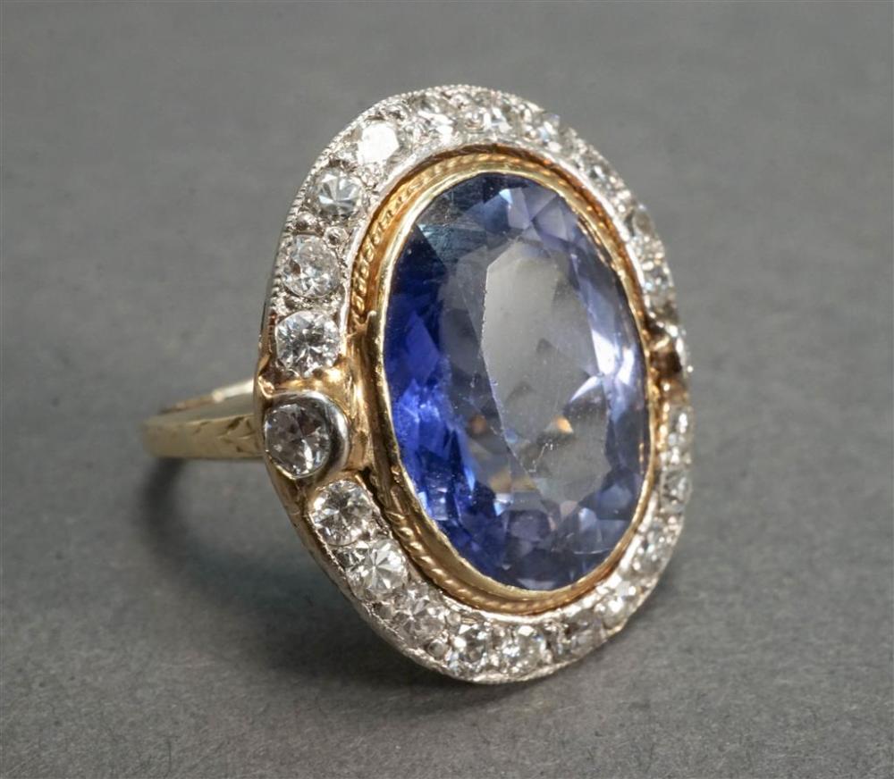 14-KARAT YELLOW-GOLD, TANZANITE AND