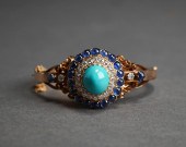 14-KARAT YELLOW-GOLD, TURQUOIS