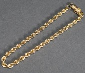 14-KARAT YELLOW-GOLD TWISTED R