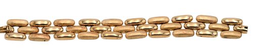 14 KARAT YELLOW GOLD WIDE PANTHER
