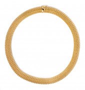 14 KARAT YELLOW GOLD WOVEN NEC