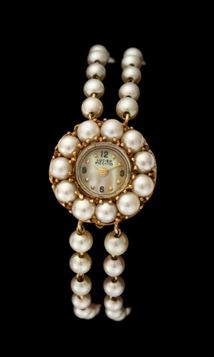14 karat yellow gold wristwatch,
