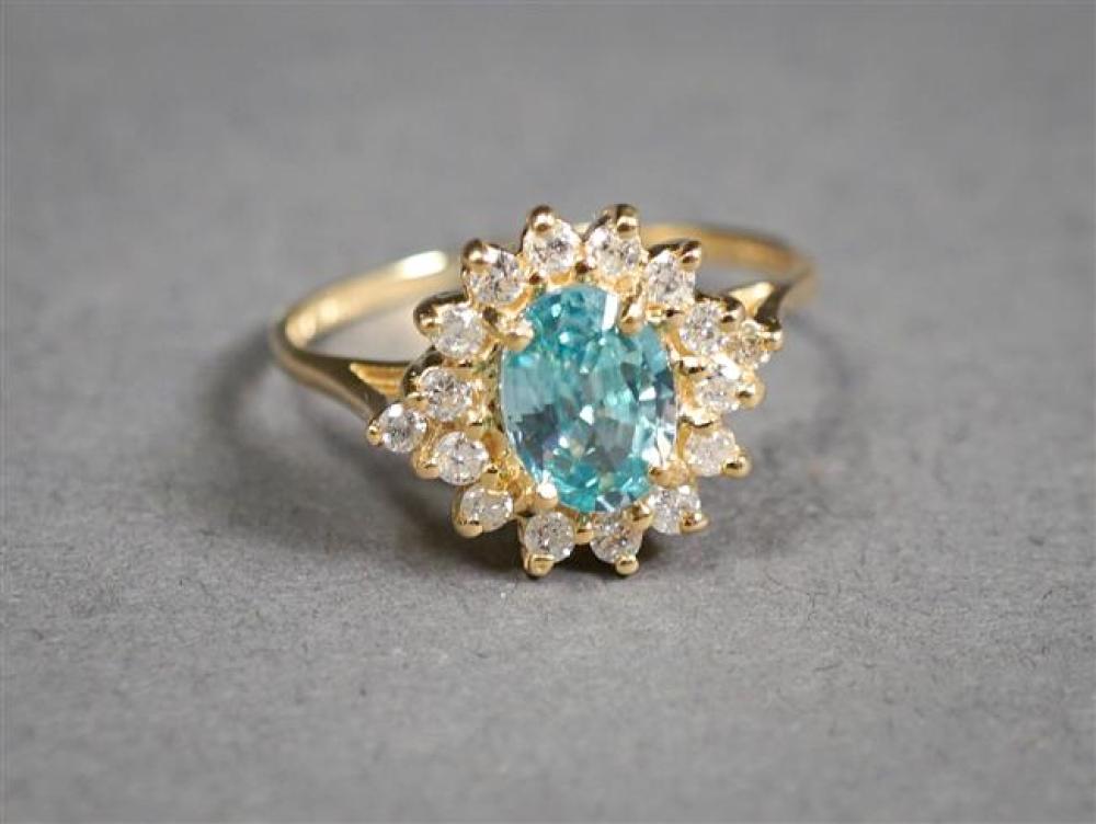 14-KARAT YELLOW-GOLD, ZIRCON AND