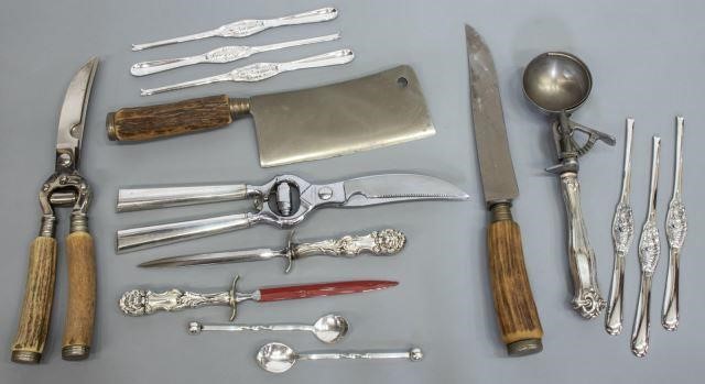(14) KITCHEN ITEMS, STERLING,